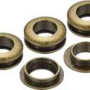 PATIKIL 10mm(2/5 inch) Solid Brass Hole Eyelets, 4 Pcs Arc Surface Self Backing Grommets with Washer for Shoes Clothes Crafts Bag Leather Craft, Bronze