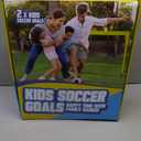 Kids Soccer Goals for Backyard Set of 2, 6x4 ft Portable Pop Up Soccer Goal Training Equipment with Soccer Ball, Ladder and Cones, Soccer Nets for Backyard for Kids Youth Toddler Outdoor Sports Games (Optic Yellow)
