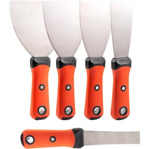5Pcs Metal Putty Knife Set Spackle Knife Tool Knives Spackling Knife No Rusting For Repairing Drywall Removing Wallpaper Mud Applying Putty Plaster Cement Adhesive