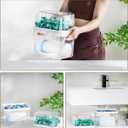 iCASA Trash Bag Dispenser Dishwasher Pod Organizer, 3 in 1 Grocery Garbage Bags Holder Storage Box Clear Laundry Room Pods Dishwasher Tab Cleaner Tablets Container Pantry Kitchen Under Sink Organizers