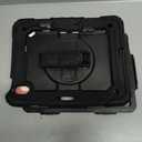 SEYMAC Case for iPad Air 11 Inch M4 / M3 / M2 (2026/2025 / 2024), Heavy Duty Shockproof Protective Case with Screen Protector, 360 Rotating Stand and Hand/Shoulder Strap, Black 