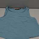 Cotton Linen Tank Tops for Women Sleeveless Gauze Shirts Round Neck Loose Fit Summer Casual Beach Tops
 (Blue, S)