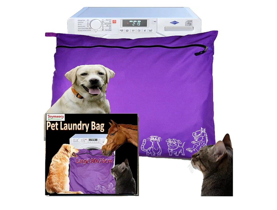 Pet Laundry Bag | Stops Pet Hair Blocking the Washing Machine | Jumbo Size Wash Bag Ideal For Dog Cat Horse Guinea Pig | Hair Remover Safely