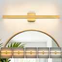 Modern Bathroom Light Fixtures Over Mirror 32 Inch Gold Bathroom Vanity Light with Up & Down Lighting 26W Dimmable 5CCT LED Vanity Lighting Fixture Bar for Restroom Mirror Cabinet