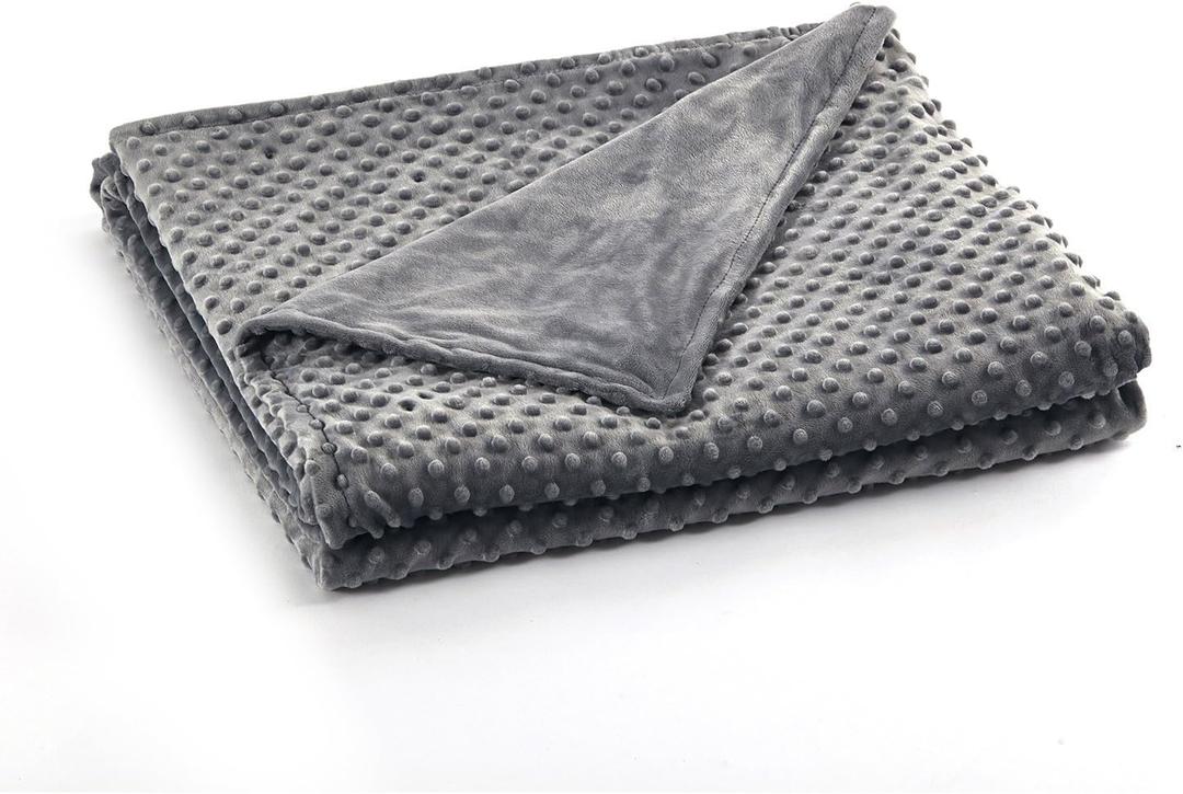 RelaxBlanket 60''x80'' Duvet Cover for Weighted Blanket | Premium Super Soft Minky Dot | Dark Grey