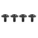 Titanium Bolt M6 10 15 20 25mm Torx T30 Screws for Bicycle Motorcycle Car Pack of 4 (M6x10mm, Black)