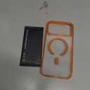 for iPhone 17 Pro Max Case, Compatible with MagSafe, Magnetic Slim Cover, Anti-Yellowing & Shockproof, Full Camera Protection, Includes Screen & Lens Protectors, Clear Orange Protective Case