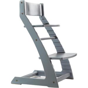 FORNEL Wooden High Chair for Toddlers and Kids, Adjustable Grow with Me Chair for Dining Table, Birch Wood Convertible Youth Seat, Holds up to 200 lb, Grey