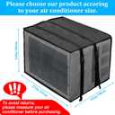 Luxiv Newest Design Mesh Window Air Conditioner Cover Outdoor, Support Window AC Unit Work Use for Outside Insulation Black Dust-Proof Waterproof Outdoor AC Protection Defender 21WX16DX15H