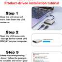 USB to HDMI Adapter,[Gold-Plated & Aluminum Shell] USB 3.0 to Dual HDMI for Dual Monitors,USB A to HDMI Splitter Support Windows,macOS - Driver Installation Required