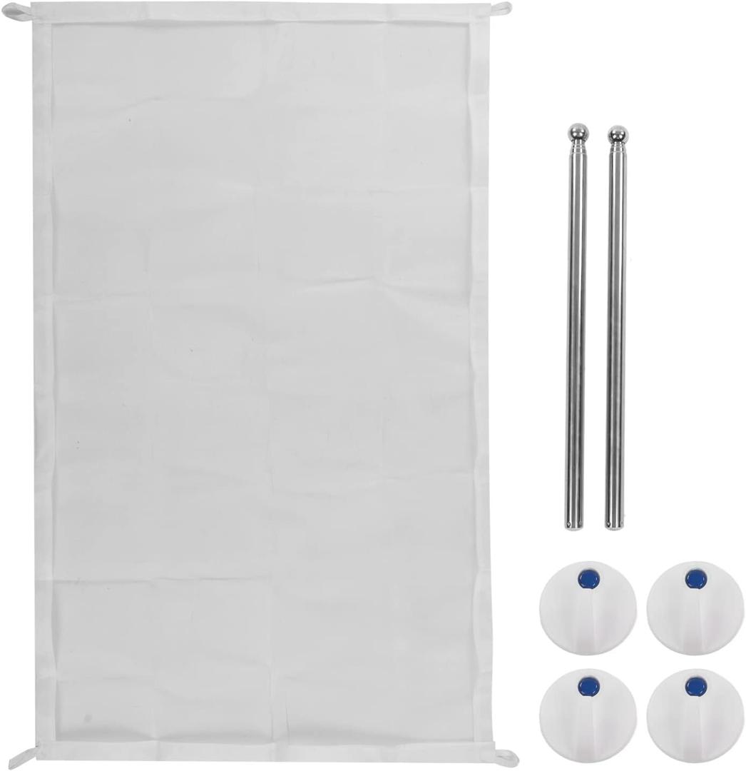 Dog Fence Isolation Gate , Detachable Nylon Dog Mesh Gate for Kitchen(White , 28 . 3 X 39 . 4in)