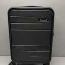 LUGGEX Top Opening Carry On Luggage, Aluminum Frame, Black, 20"