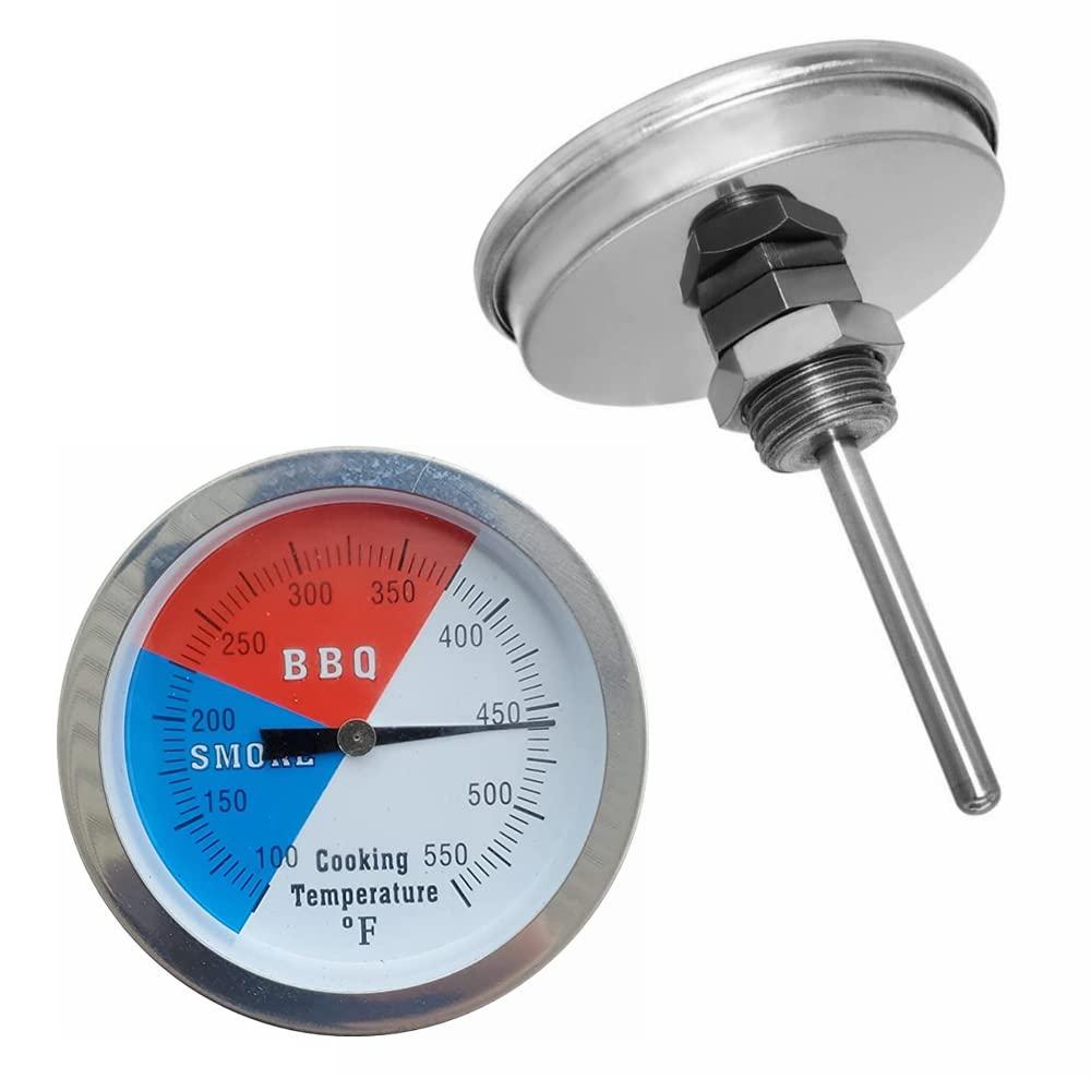 2 Pack BBQ Grill Temperature Gauge, 3 inch Dial Face Charcoal Grill Pit Smoker Thermometer Gauge BBQ Temp Gauge Grill Thermometer