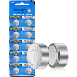 Cotchear 10pcs LR44 Batteries AG13 Button Cell Battery L1154 Battery 1.5V G13 357 303 SR44 LR1154 Button Coin Batteries