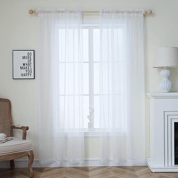 Curtain 2 panel, White, Size 84x52