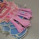 YLOLUL 50 Pcs Gender Reveal Party Favors Plastic Decorative Handheld Fans Boy or Girl Gender Reveal Hand Fans Baby Shower Favors Pink Blue Gender Reveal Decor Game