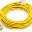 101678 Extension Cord Replacement for ProTeam Backpack Vacuum,50 ft 16 Gauge Yellow Power Cord Outdoor Use Fits 13A 125V 1625W Vacuum Parts