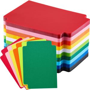 100 Pcs Trading Card Dividers Plastic Card Dividers, Multicolor Frosted Separator with Tabs Standard Vertical Compatible with MTG Games Sports TCG, 2.7 x 3.8 Inches