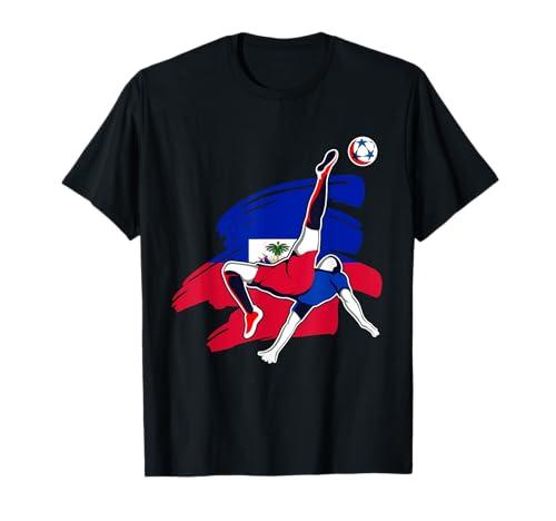 Haiti Soccer Fans Jersey Pride Proud Haitian Football Lovers T-Shirt, L