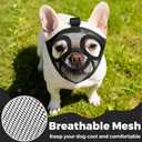 French Bulldog Muzzle, Soft Mesh Short Snout Muzzle with Mouth Opening & Enlarged Eye Holes, Allows Panting, Drinking & Feeding, Prevents Biting for Shih Tzu Pug English Bulldog(S,Black)