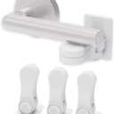 Inaya Child Proof Door Lever Lock - Door Handle Lock - 3M Adhesive - Minimalist Design - No Drilling Child Safety Door Handle Locks (3 Pack)