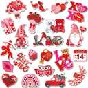 JULMELON Valentine's Day Magnets Decorations, 22 PCS Valentines Day Decor Car Magnetic Stickers for Galentines Day Wedding Party Cruise Door Refrigerator Decor Accessories (Classic Style)