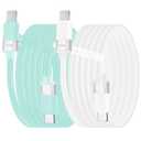 3 x MaxRenard Charger Cable for iPhone (2Pack, 3FT) 27W Fast Charging Cord True Silicone Data Cord for iPhone 14 13 12 11 Pro Max XR XS X 8 7 6 Plus SE iPad and More (White+Green)