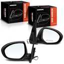 A-Premium Pair (2) Driver and Passenger Side Power Door Mirror - Compatible with Mazda 3/3 Sport 2010 2011 2012 2013 - Non-Heated Manual Folding Black Outside Rear View Mirror - Replace# BBM26918ZL