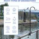 Deck Bird Feeding Station | Premium Multi Feeder Hanging Kit with Bird Bath & Sock Feeder | Attracts Wild Birds, Planter Hanger Hook for Outdoor Deck, Patio, Garden
