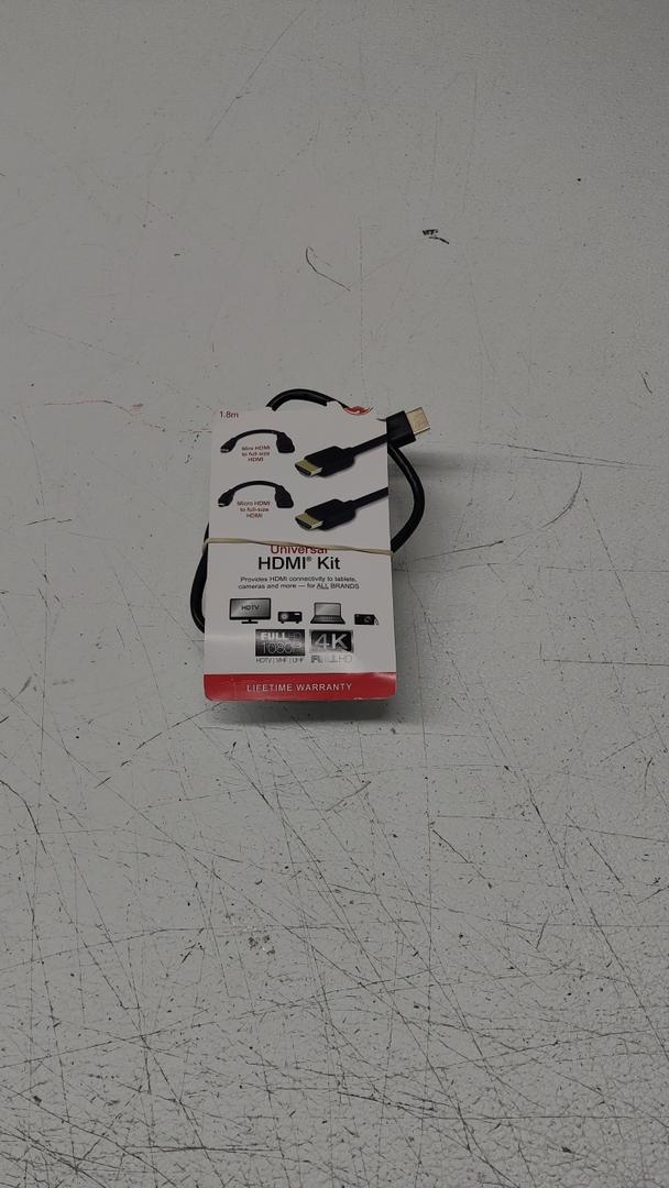 GE Universal HDMI Cable Kit, 6 Ft.- Black 