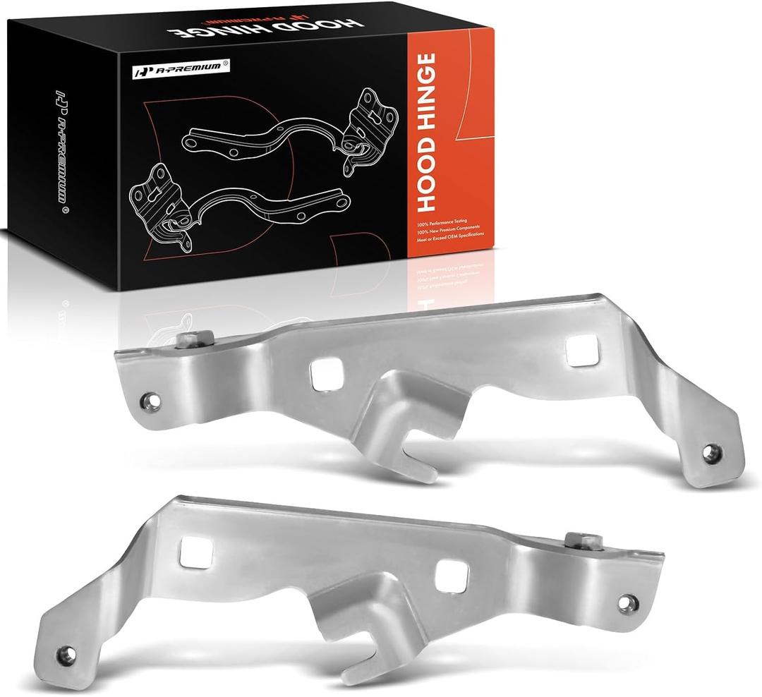 A-Premium Driver and Passenger Hood Hinges Compatible with Chevrolet Chevy Malibu 2008 2009 2010 2011 2012, Set of 2 Front Left and Right Side Hood Hinges, Replace# 15825391, 15825390