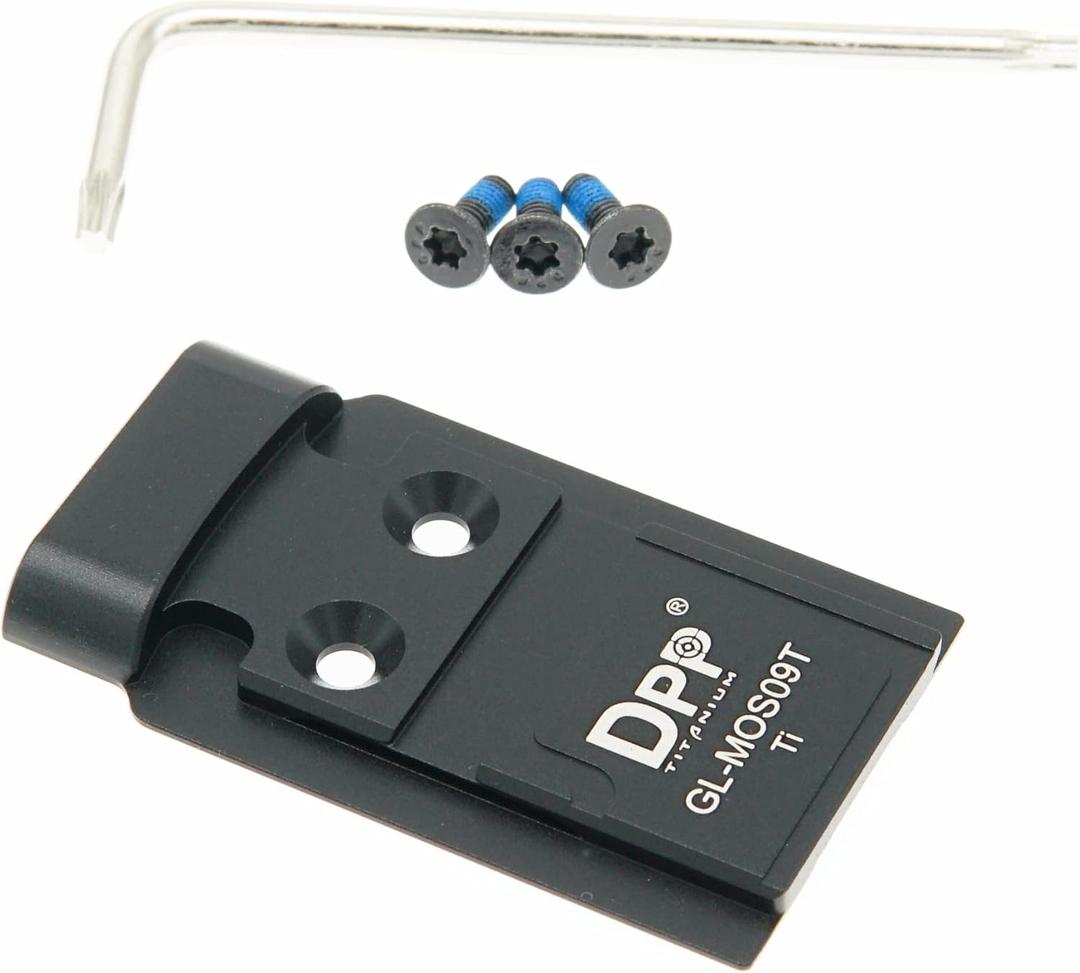 DPP Titanium Mount/Adapter Plate Compatible with Glock 17 19 MOS Holosun 509T
