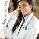 FriCARE Dual Head Stethoscope - Stethoscopes for Nurses, Medical Nursing Students, Paramedics/EMT/LVN/VNA Backup Estetoscopio, Haze Grey Tube, Stainless Steel Chestpiece