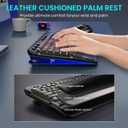 Ergonomic Wave Wireless Keyboard Mouse Combo, 9 RGB Backlit, Silent Keys