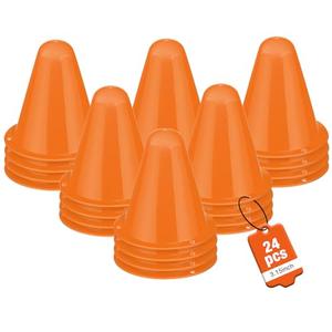 ZKNDRHJO 24 Pack 3.15 Inch Mini Cones for Sports Drills,Agility & Footwork Practice,Portable Small Cones for Indoor Outdoor Soccer,Basketball,Team Activities