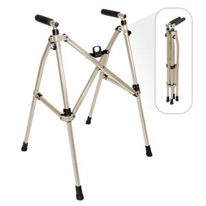 Stander Wonder Walker Lite, Lightweight Folding Mobility Aid for Adults, Seniors, and Elderly, Collapsible Travel Assistant with Rubber Feet for Support, Desert Sand