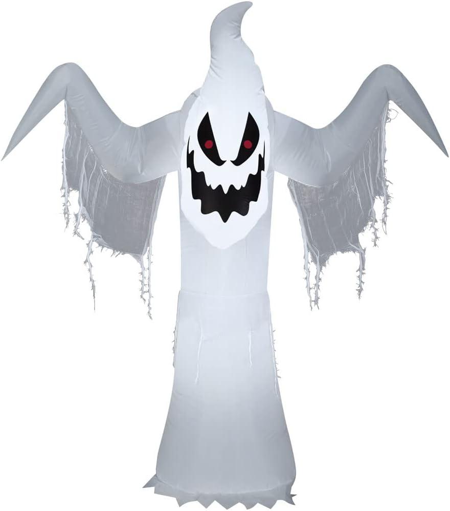 Gemmy Airblown Inflatable Creepy Ghost, 5 ft Tall, White, May Vary