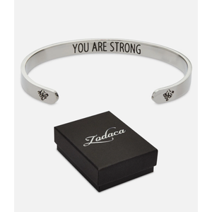Zodaca Inspirational Wrist Cuff Bracelet for Women,You Are Strong (2.6×2inch)