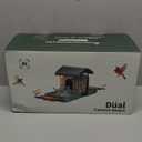 Bird Feeder with Camera for Outdoors, 2-in-1 Dual Camera Smart Combo - Separate Cameras Capture Feeding & Bathing Zones, Solar Powered 2K HD Live View, AI Recognition, Waterproof Backyard Gift