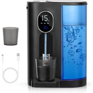 Automatic Mouthwash Dispenser for Bathroom: 20.3Oz Mouth Wash Dispensers with Magnetic Cup Holder, 4 Levels, Wall Mounted, Electric Auto Mouthwash Dispenser for Kids Adults, Bathroom Accessories Black
