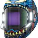ANDELI Welding Helmet - Panoramic 180 View 3.94"X3.74",True Color Auto Darkening Welding Helmet with Light, 6 Arc Sensor, 4/5-8/9-13 Type-C Charging