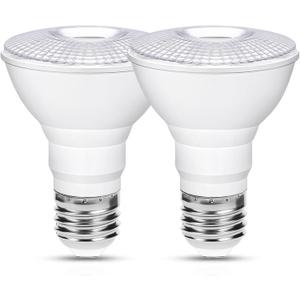 Flaspar PAR20 LED Flood Light Bulb 5000K Daylight White Dimmable Outdoor, 75W Equivalent 8W PAR20 Bulbs, E26 Medium Base, 60 Beam Reflector Flood Lights for Porch Lights, Patio, Garden, 2 Pack