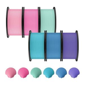 Pangda 3D Printer Filament PLA Bundle 1.75mm Multicolor Matte or Silk Finish, Dimensional Accuracy ±0.02mm, 0.25kg/0.55lb Each Spool for DIY Holiday Projects(1.5 kg, Mermaid Color)