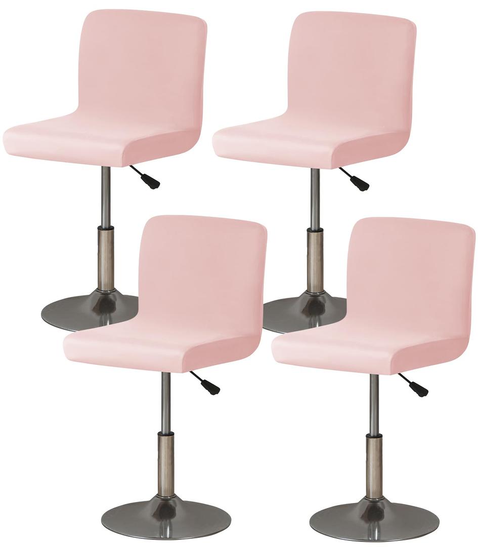 Gollense Bar Stool Covers Set of 4 Stretch Pub Counter Stool Chair Covers with Backs, Square Swivel Barstool Seat Slipcover with Elastic Bottom for Low Short Back Dining Chair