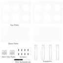 Youeon 2 Pack Acrylic Ice Cream Cone Holder with 6 Holes, Clear Waffle Cone Holder Stand, Sushi Hand Roll Stand for Party, Wedding, Bakery, Treat Table, Candy Buffet, Easy to Assemble