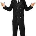 fun shack Gangster Costume Men - 1920s Roaring 20s Adult Gangster Outfit - Vintage Style Costume for Parties, Size L