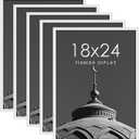 18x24 Frame 5 Pack, White Poster Frames 18 x 24 for Horizontal or Vertical Wall Mounting
