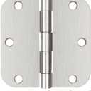 Interior Door Hinges Brushed Nickel 3 Pack Rounded Bedroom Door Hinge Satin Nickel 3.5 x 3.5 inch,5/8 Radius 3 "x 3 " Silver 3 1/2 Inch Door Hinges for RV Trailer Residential Hinges for Wood,Doors