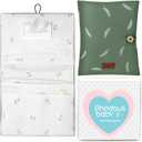 Baby Diaper Bag Organizer, Compact & Foldable Travel Organizer Pouches for Diaper Wipes and Small Essentials, Gift for Baby Shower, Green 