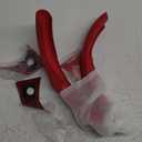 Steering Wheel Cover for Telsa Model 3/Model Y Accessories Carbon Fiber Steering Wheel Cover Protector Anti-Slip, Comfortable Grip, Breathable, Model 3/Y Accessories, Red 5PCS